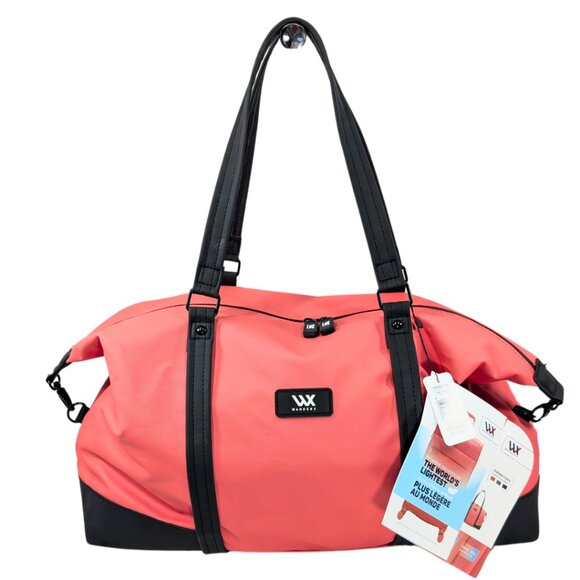 WanderX Handbags - WanderX NWT Pink Coral Large Nylon Spinner Travel Duffel Bag